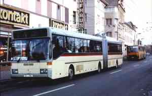 Duo-Bus vom Typ DaimlerBenz/AEG-O 405GTD in Eberswalde