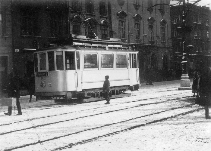 Eberswalde tramcar no. 1 with the car no. 150 in use in Kraków/Pl in the year 1941