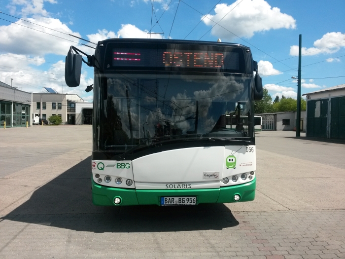 Gelenkobus Nr. 056 vom polnischen Typ Solaris Trollino 18 AC