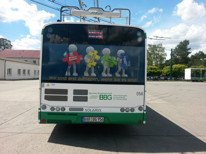 Gelenkobus Nr. 056 vom polnischen Typ Solaris Trollino 18 AC