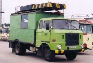 Overhead wiring maintenance vehicle of the GDR type IFA W 50