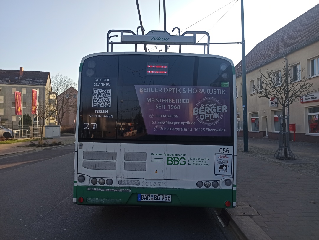 Gelenkobus Nr. 056 vom polnischen Typ Solaris Trollino 18 AC